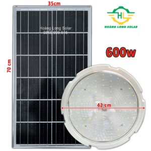 Đèn năng lượng mặt trời ốp trần 600w trắng | Mã HLO600- Led 5054 New 2025