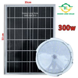 Đèn năng lượng mặt trời ốp trần 300w trắng | Mã HLO300- Led 5054 New 2025